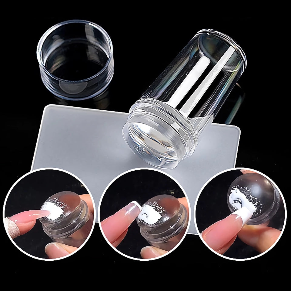 💅 50% KORTING VANDAAG - Clear Jelly Nail Art Stamper en Scraper Set - Siliconen Marshmallow Design Manicure Tool