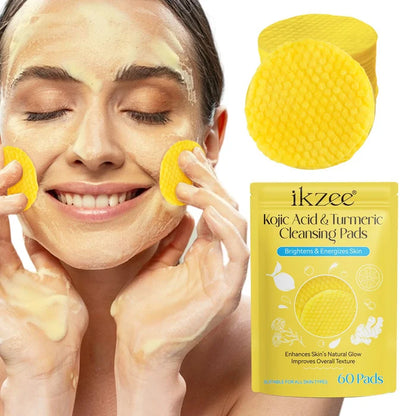 😍2024 Turmeric Kojic Touch™  Facial Handmade Pads |  One try is all it takes!