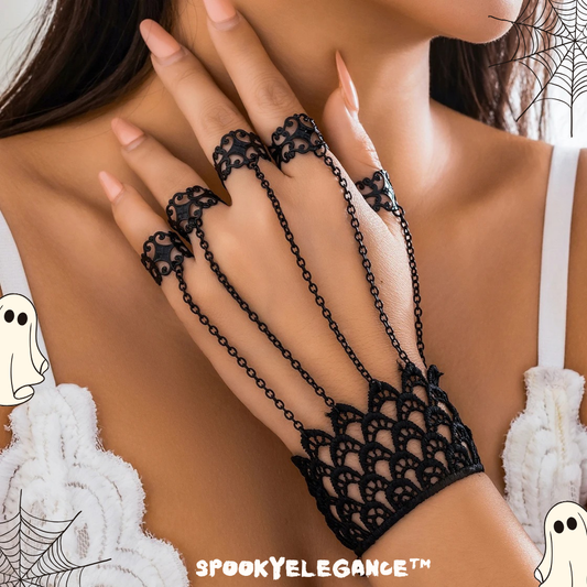 SpookyElegance™ Finger Wrist Chain Rings Bracelet | Butterly Bracelet | 50% OFF