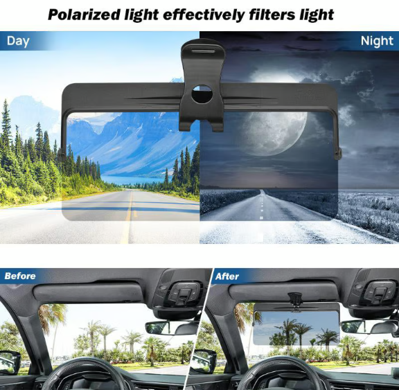 🚗 VisionGuard™ - Car Sun Visor With Polarized Glare Protection