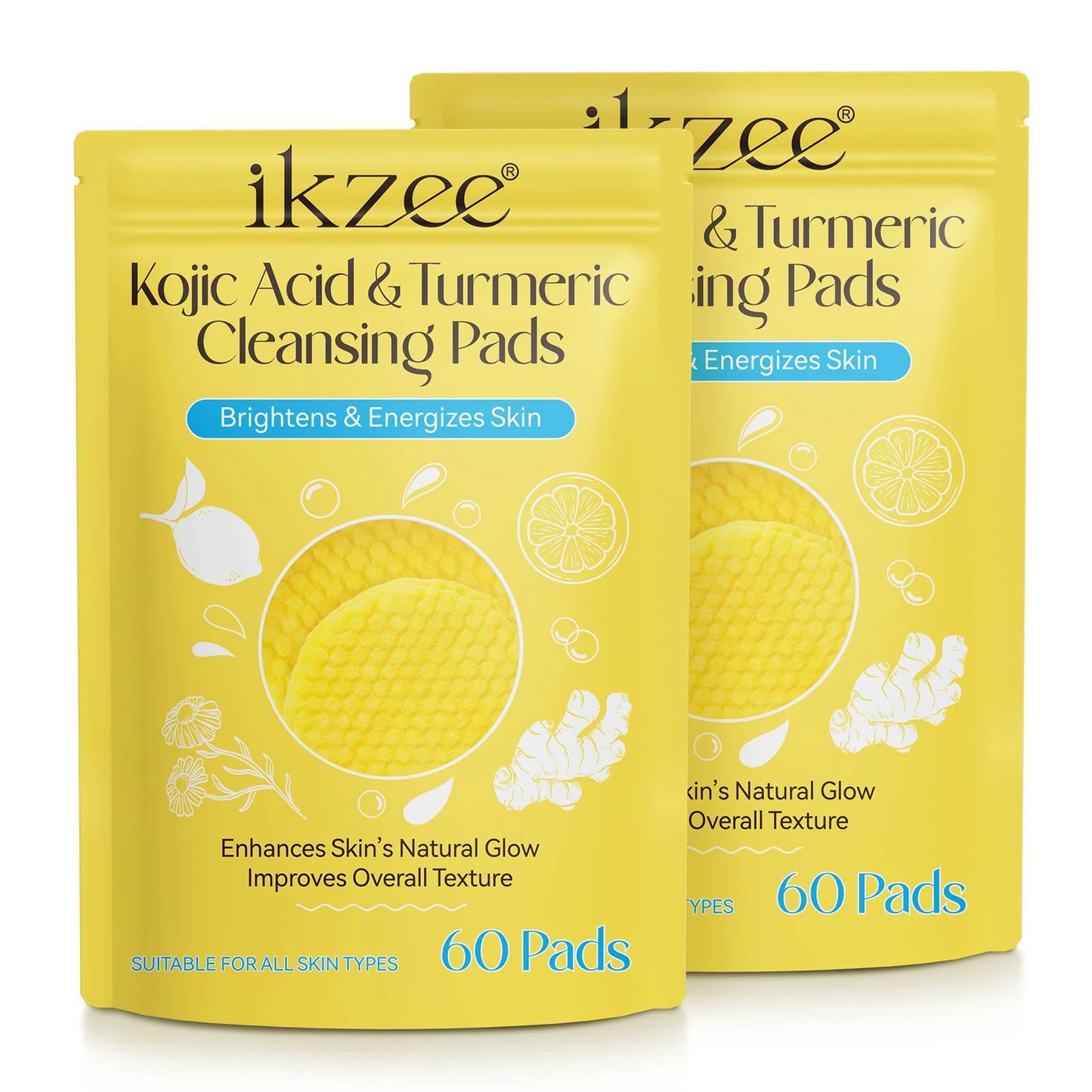 😍2024 Turmeric Kojic Touch™  Facial Handmade Pads |  One try is all it takes!