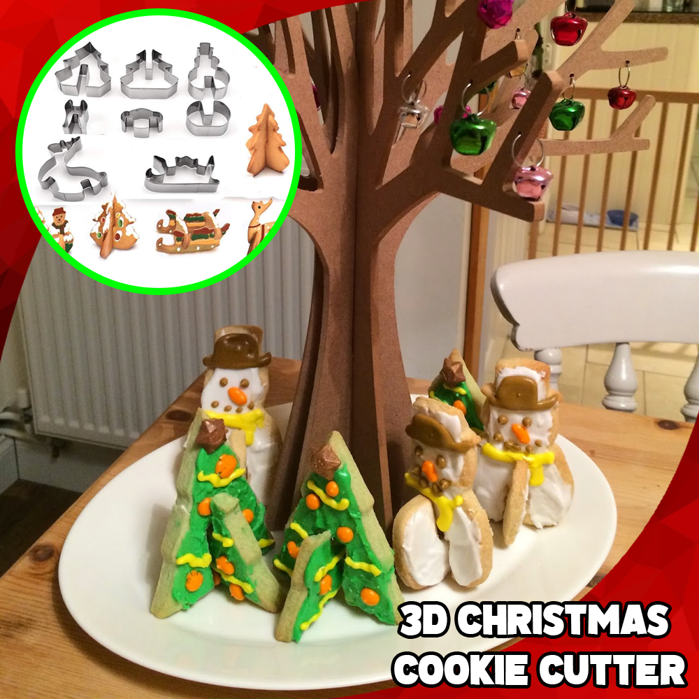 3D Kerstkoekjesvorm (8st) 