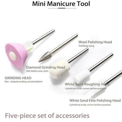 5 in 1 elektrische manicure nagelboor slijper 