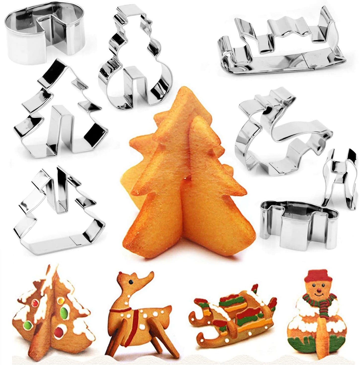 3D Kerstkoekjesvorm (8st) 