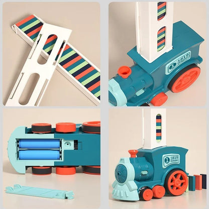 (🎅 Vroege Kerstuitverkoop) Automatische Domino-trein